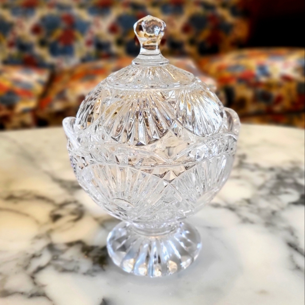 Shannon Crystal Covered Candy Dish Freedom by Godinger Style 2903